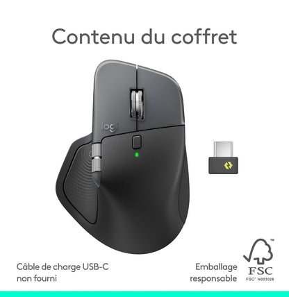 Souris Logitech sans fil et Bluetooth MX Master 4 (910-007562)