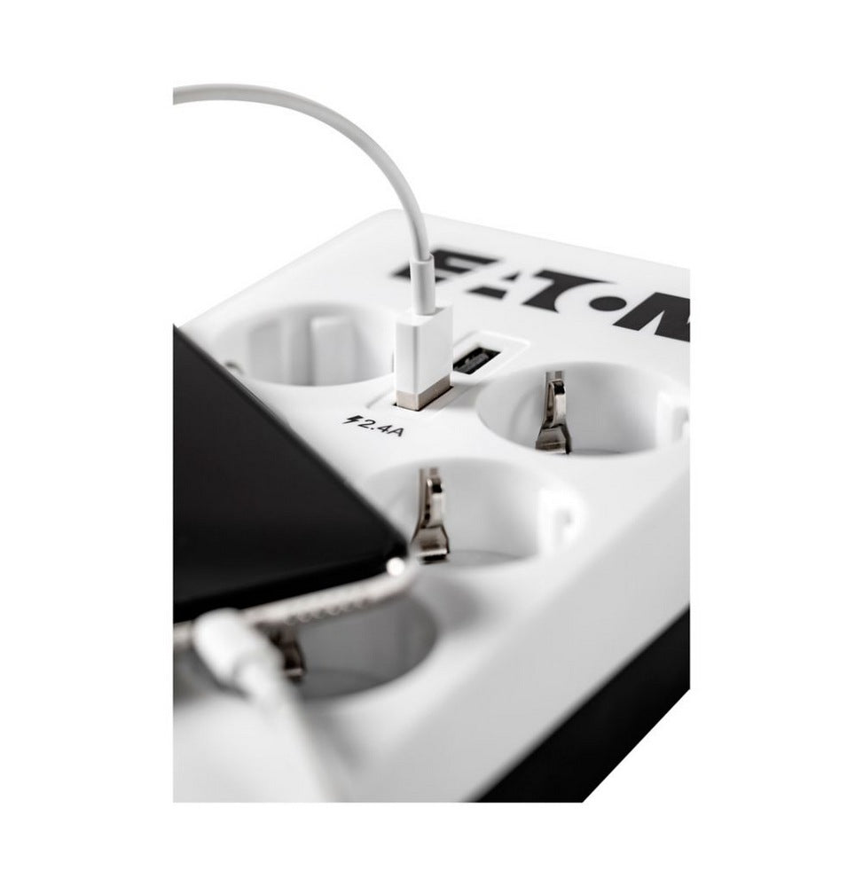 Multiprise Eaton Protection Box 8 Tel@ USB FR PB8TUF