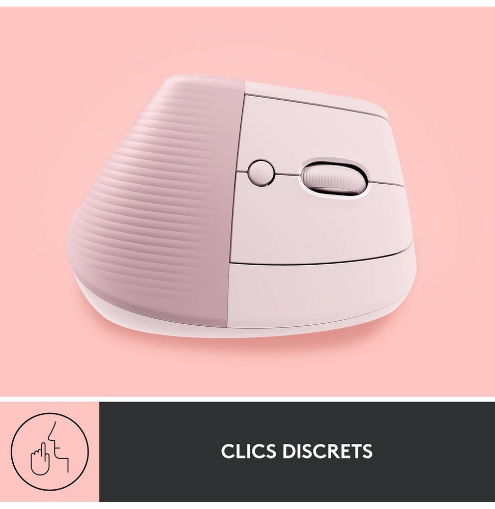 Souris Logitech Lift Vertical Ergonomic Sans fil- ROSE (910-006478)