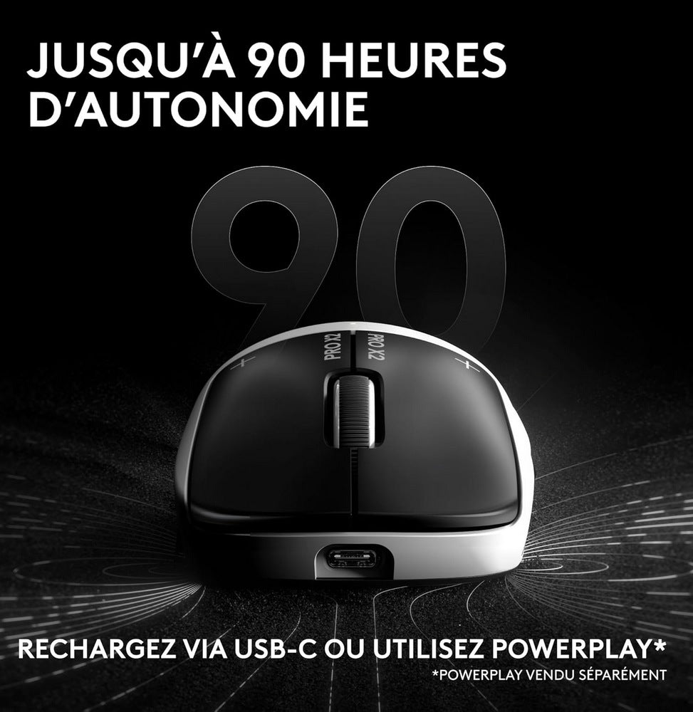 Souris gaming sans fil Logitech G PRO X2 SUPERSTRIKE (910-007777)
