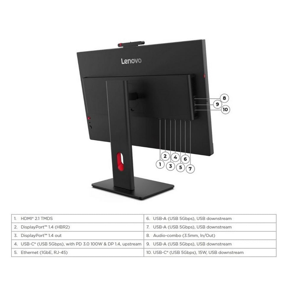 Écran Lenovo 27" ThinkVision T27QD-4v (64B8UAT1EU)