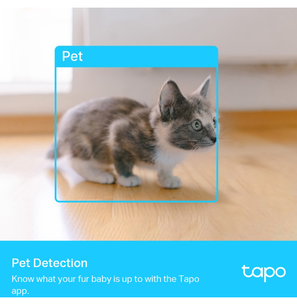 Caméra de sécurité AI panoramique et inclinable 2K QHD WiFi (TAPOC225)
