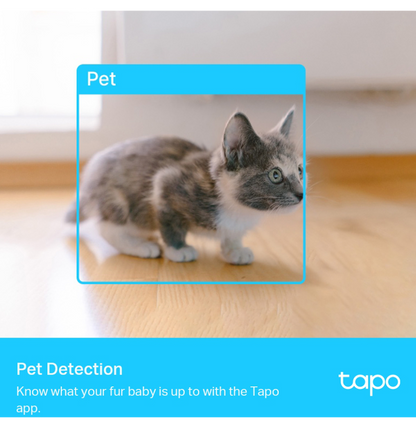 Caméra de sécurité AI panoramique et inclinable 2K QHD WiFi (TAPOC225)