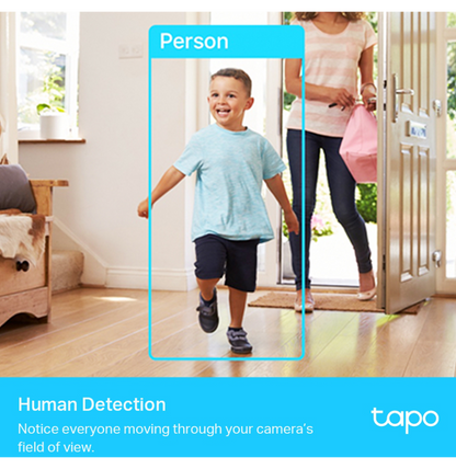 Caméra de sécurité AI panoramique et inclinable 2K QHD WiFi (TAPOC225)