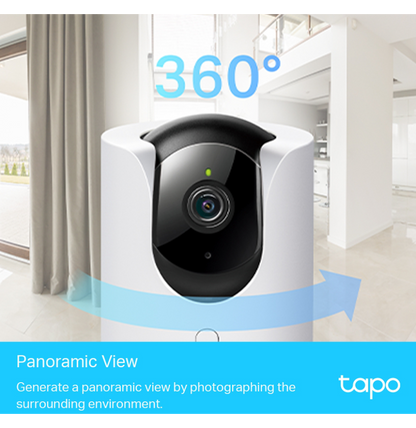 Caméra de sécurité AI panoramique et inclinable 2K QHD WiFi (TAPOC225)