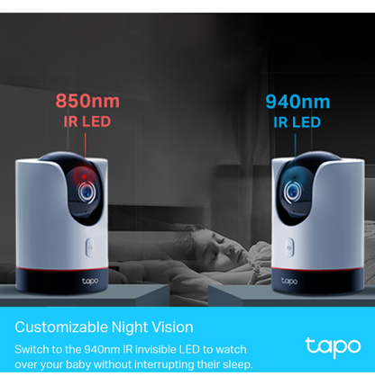 Caméra de sécurité AI panoramique et inclinable 2K QHD WiFi (TAPOC225)