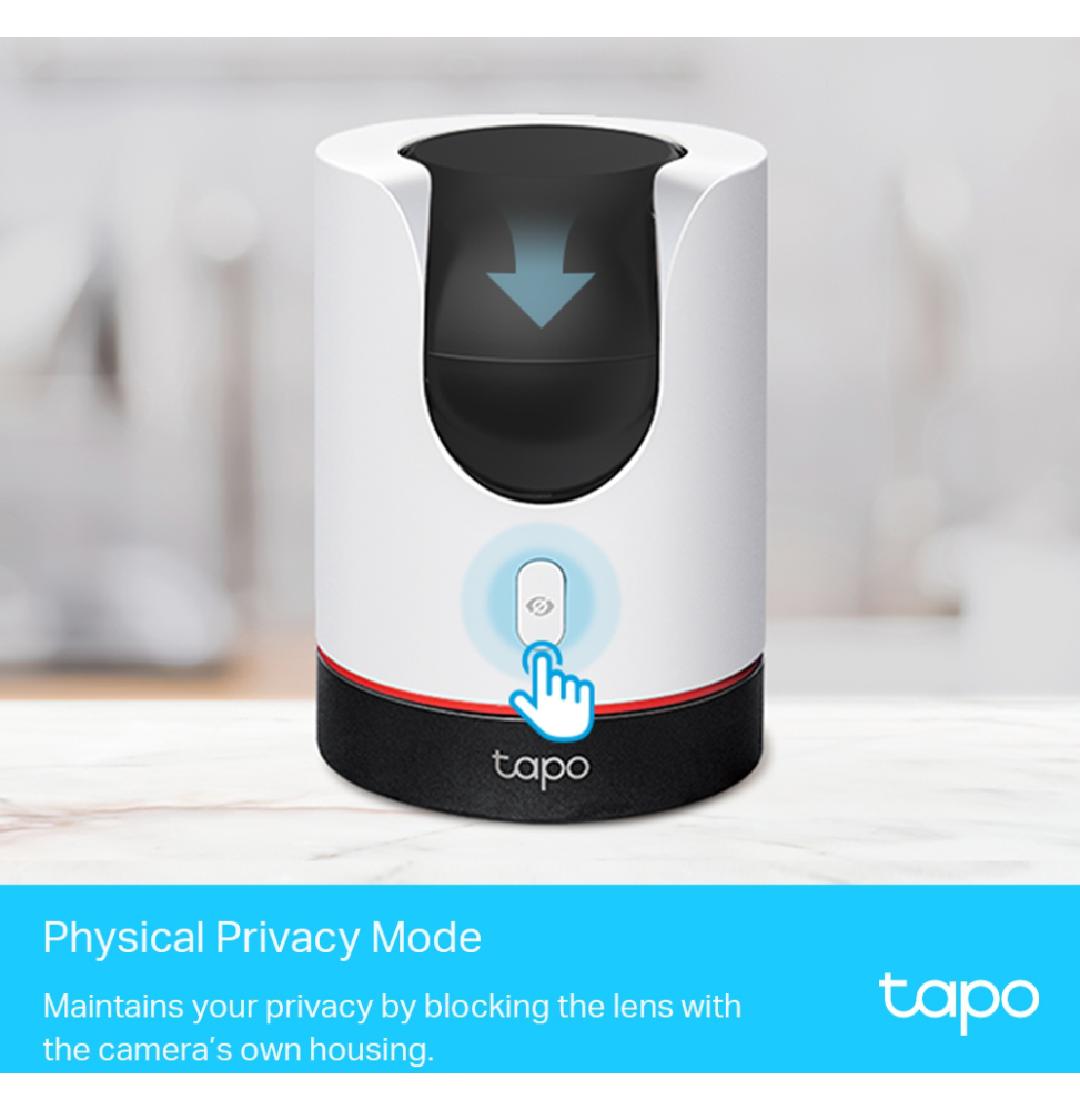 Caméra de sécurité AI panoramique et inclinable 2K QHD WiFi (TAPOC225)