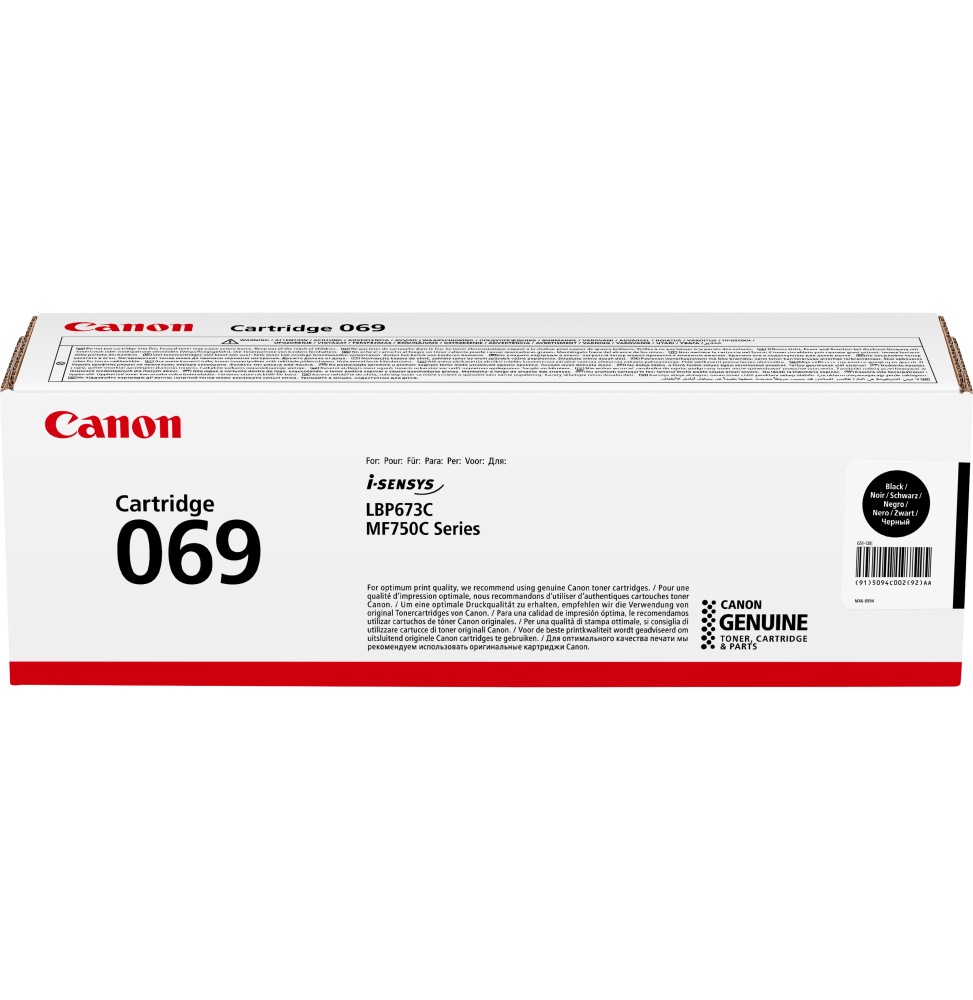 Canon 069 Noir - Toner Canon d'origine (5094C002)