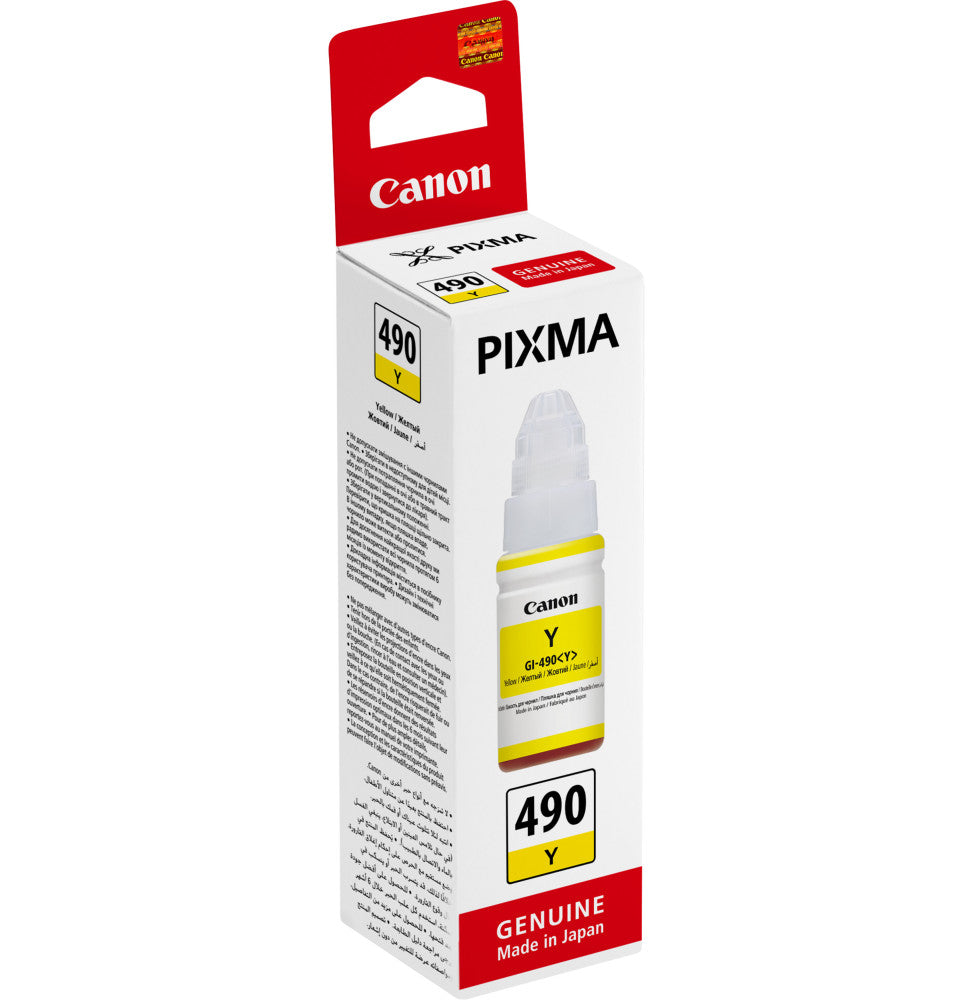 Canon GI-490 Y Jaune - Bouteille d'encre Canon d'origine