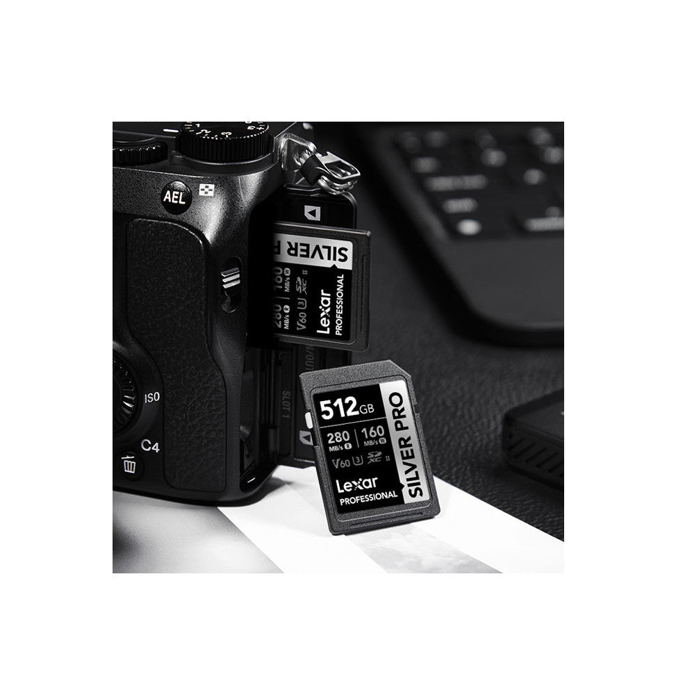Carte SD Lexar Professional SILVER PRO SDXC UHS-II 512 Go 280MB/s (LSDSIPR512G-BNNNG)