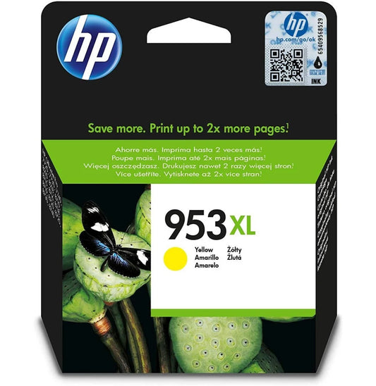 HP 953XL Jaune Cartouche d’encre grande capacité authentique (F6U18AE)