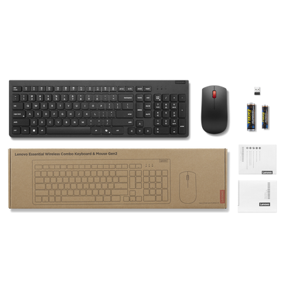 Pack Clavier et Souris sans fil Lenovo Essential Gen2 - Français (4X31R64464)