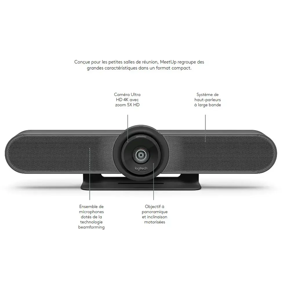 Caméra de visioconférence MeetUp de Logitech (960-001102)