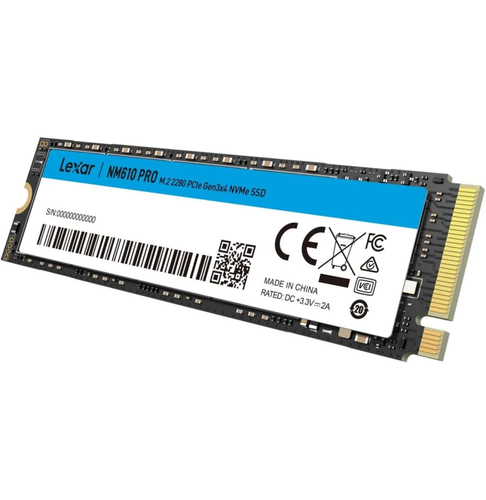 Disque Dur interne SSD Lexar NM610 Pro M.2 2280 PCIe Gen3x4 NVMe 