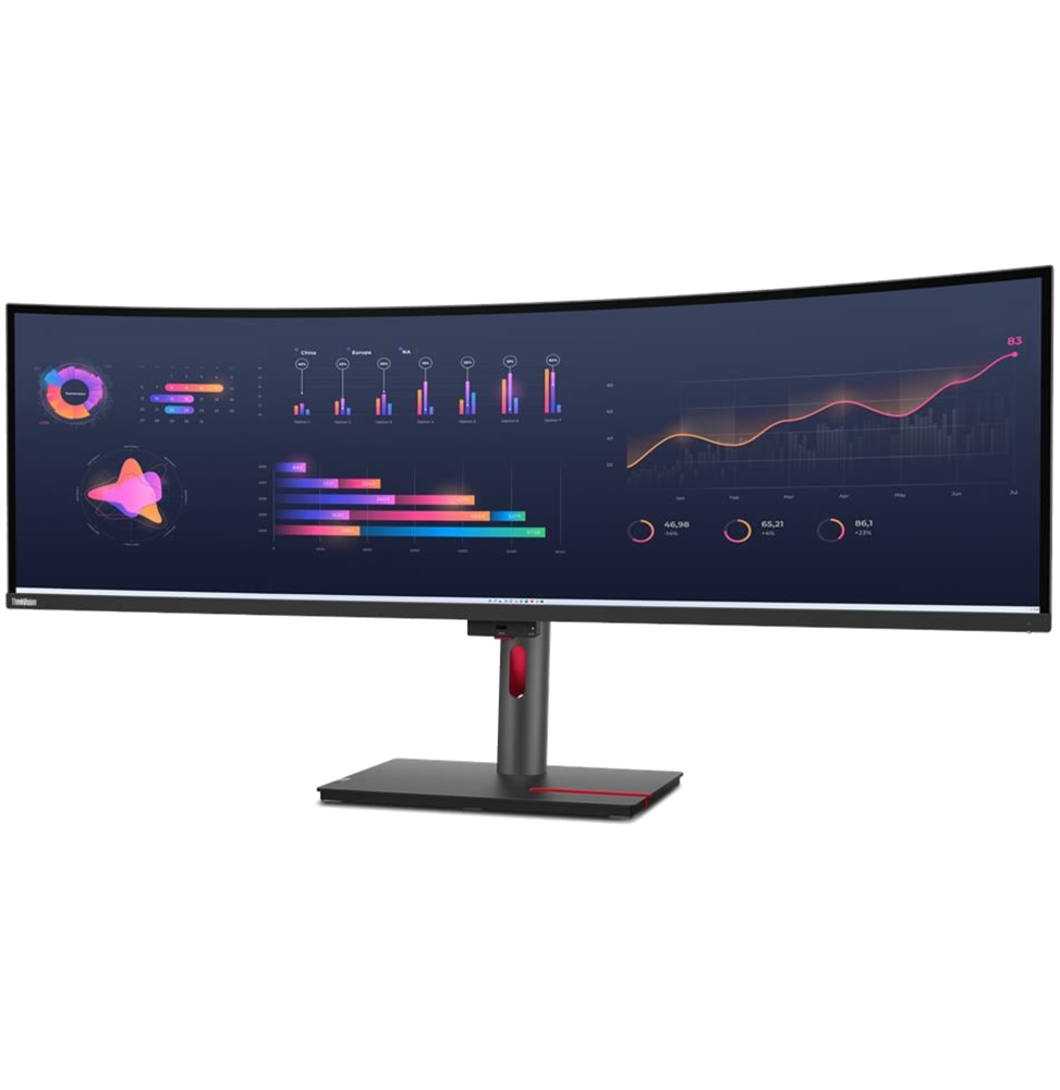 Écran incurvé 49" Lenovo ThinkVision P49w-30 5K DQHD Thunderbolt USB-C (63DBRAT1EU)