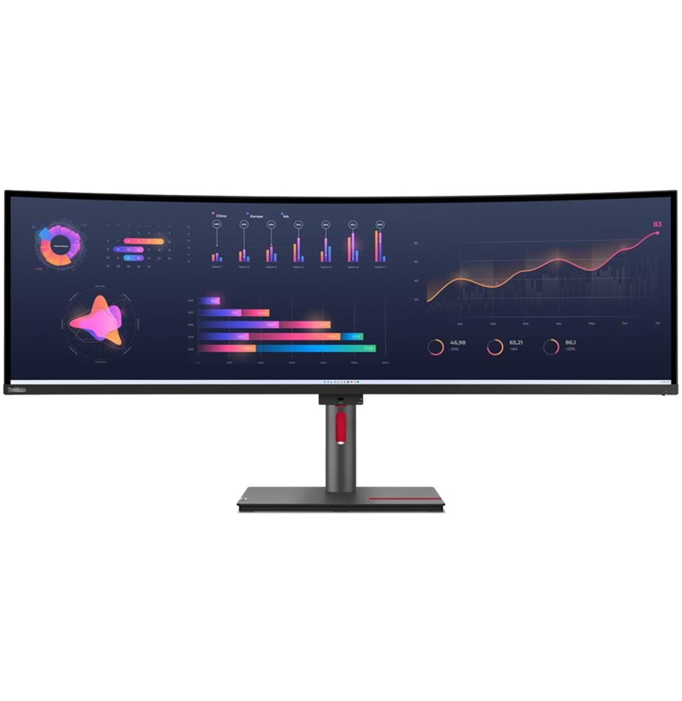 Écran incurvé 49" Lenovo ThinkVision P49w-30 5K DQHD Thunderbolt USB-C (63DBRAT1EU)