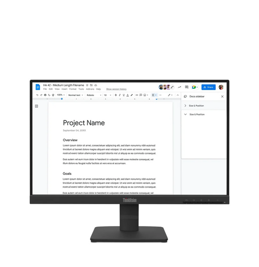 Écran Plat 22" Lenovo ThinkVision S22-4e Full HD (64CBKAT6EU)