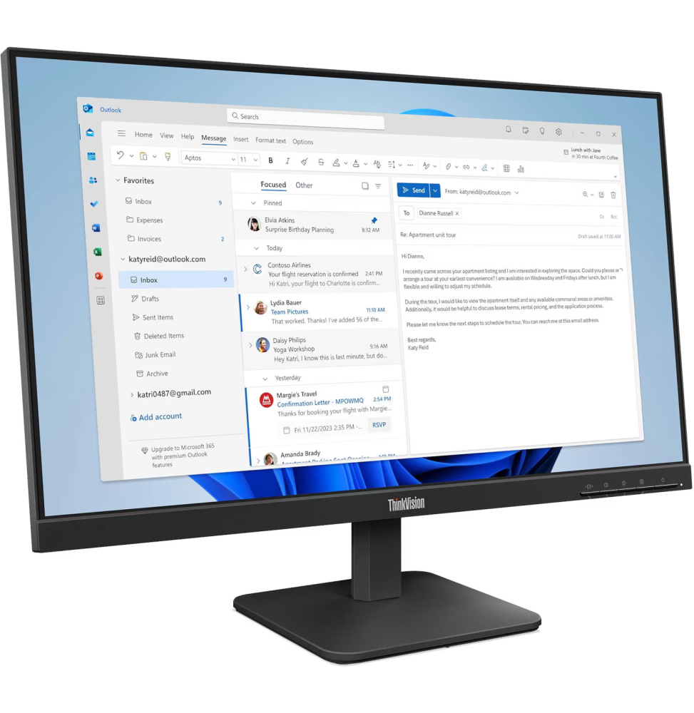 Écran Plat 24" Lenovo ThinkVision S24-4e (64B5KAT1EU)