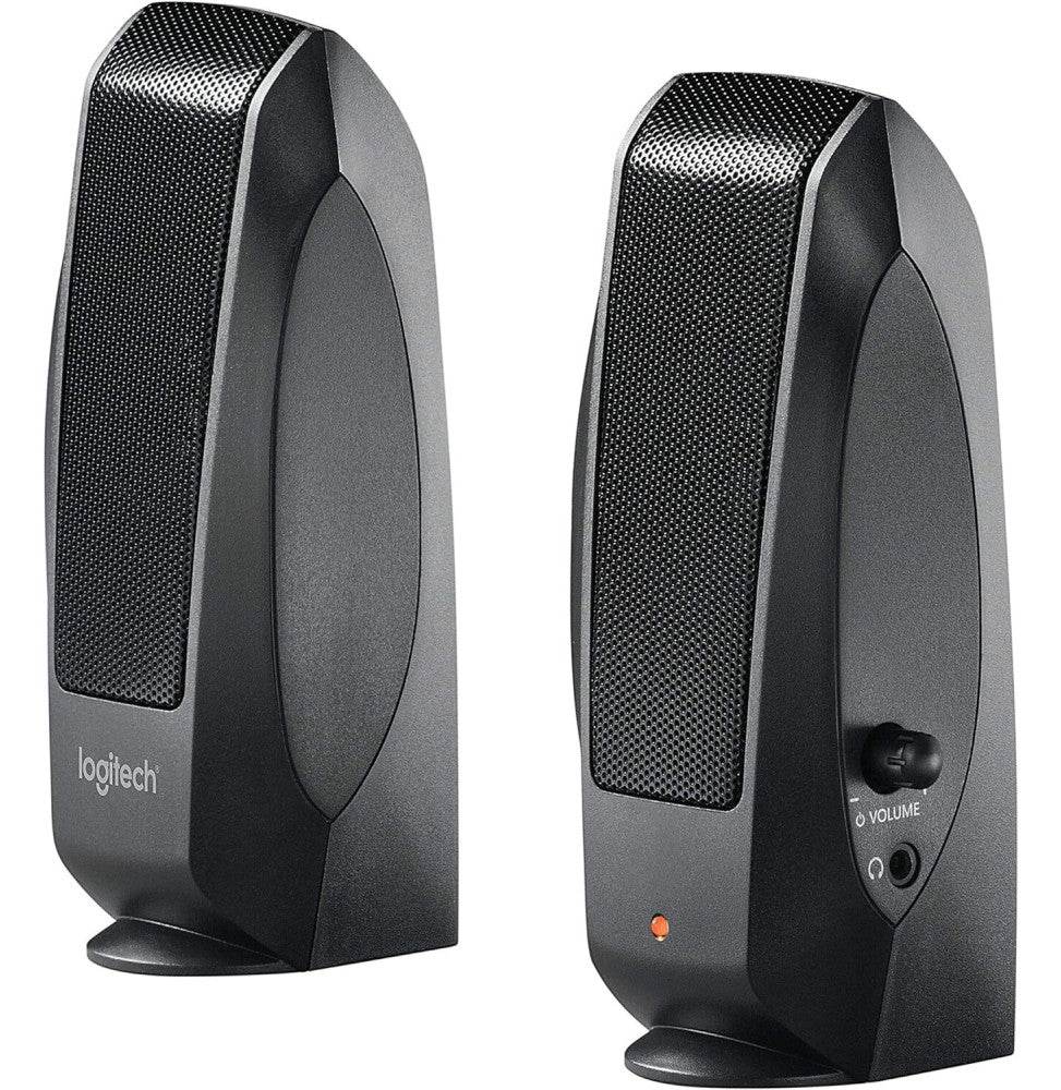 Haut-parleurs stéréo légers Logitech S120 Slim (980-000010) - Logically
