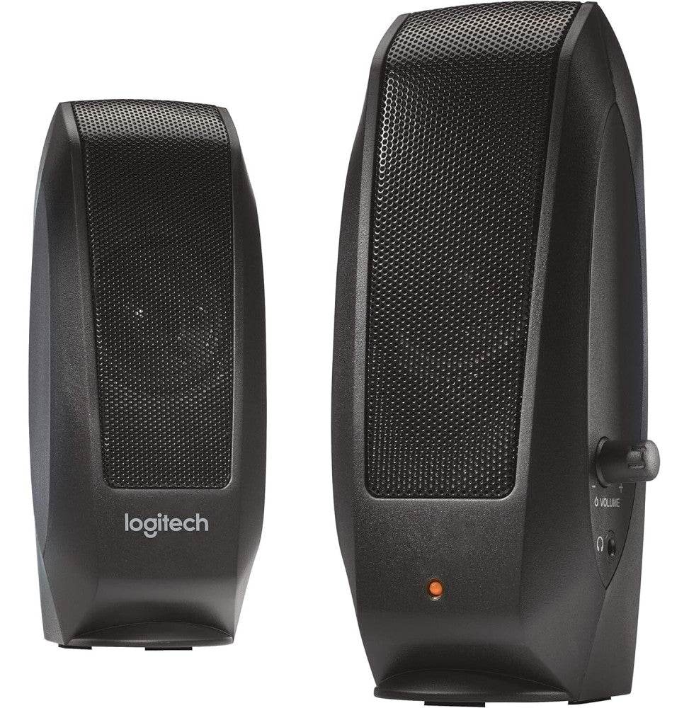 Haut-parleurs stéréo légers Logitech S120 Slim (980-000010) - Logically