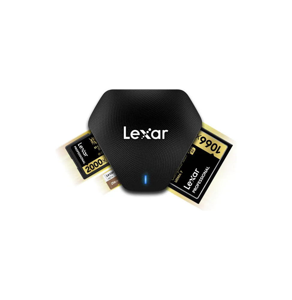 Lecteur de cartes Lexar Professional Multi-Card 3-en-1 USB 3.1 Type-C (CF/SD/microSD) (LRW500URB)