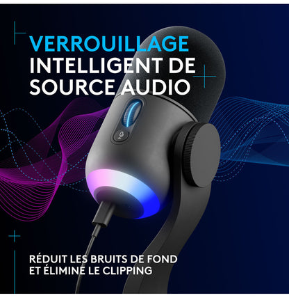Logitech G Yeti GX Microphone Gaming RVB Dynamique avec LIGHTSYNC (988-000569)