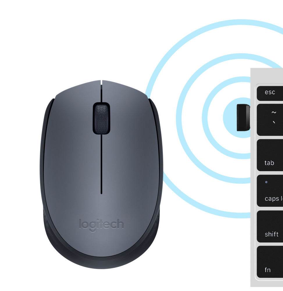 Logitech M170 Grey-K souris Ambidextre RF sans fil Optique (910-004642) - Logically