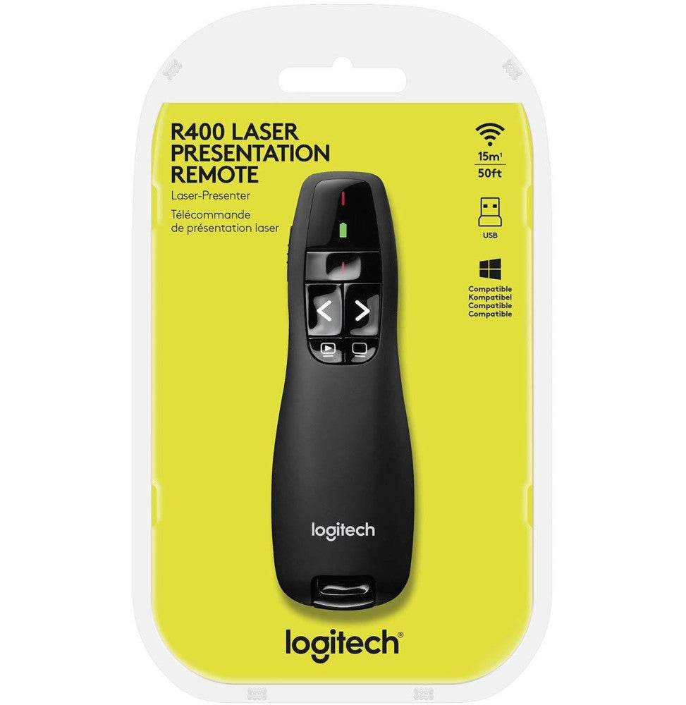 Logitech Wireless Presenter R400 - Télécommande de présentation (910-001356) - Logically