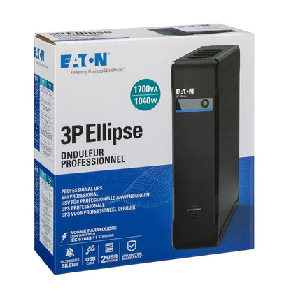 Onduleur Off-line Eaton 3P Ellipse - 1040 W / 1700 VA - 8 prises FR + USB (3P1700UF)