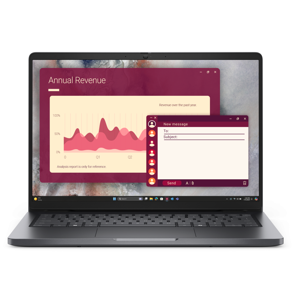 Ordinateur portable Dell Pro 14 (PC14250) IA intégrée Core 5-120U 8GB 512 SSD Windows 11 Pro