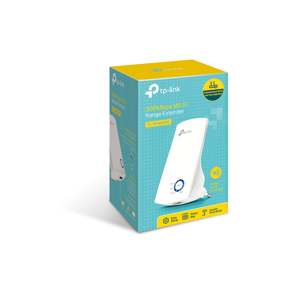 Répéteur WiFi / Point d'accès TP-Link TL-WA850RE WiFi 4 (N 300 Mbps) - Port Ethernet