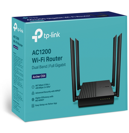 Routeur Wi-Fi TP-Link Archer C64 AC1200 Dual-Band (ARCHERC64)