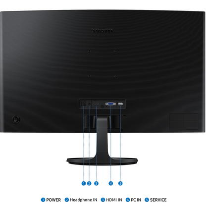 Écran 24" incurvé Gaming Full HD Samsung Essential S3 S36GD (LS24D360GAUXEN)
