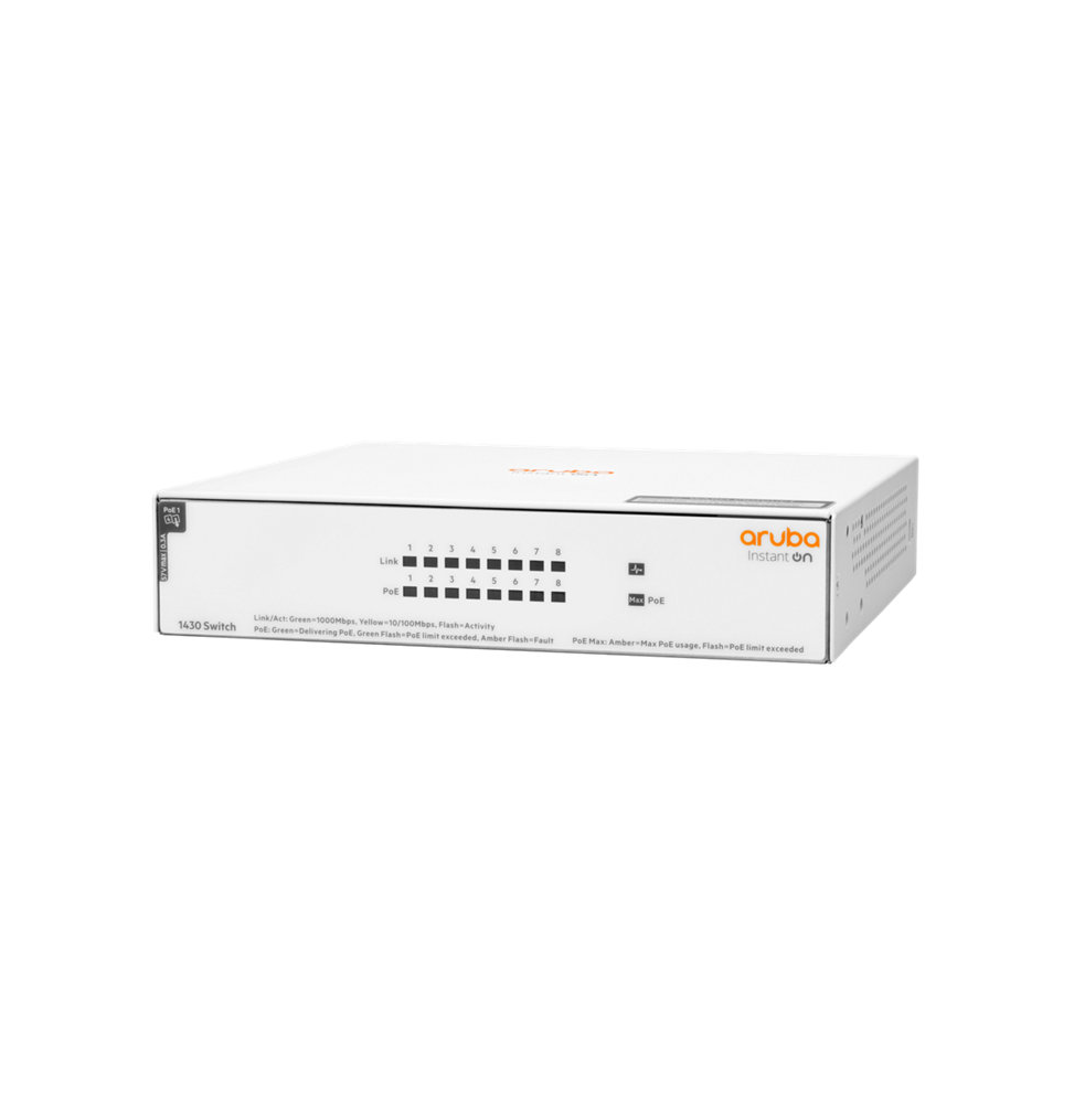 Switch Aruba Instant On 1430 8G Class4 PoE 64W (R8R46A)